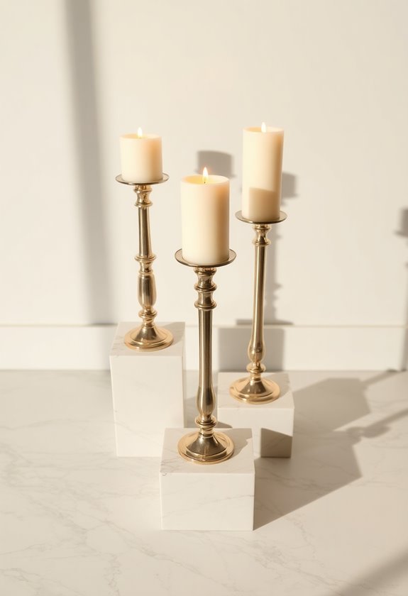 elegant marble display stands