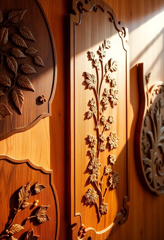 nature inspired artworks on wood