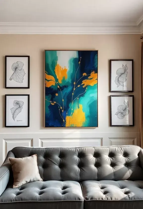 17 Gorgeous Wall Art Ideas for Your Living Room - The Tanee