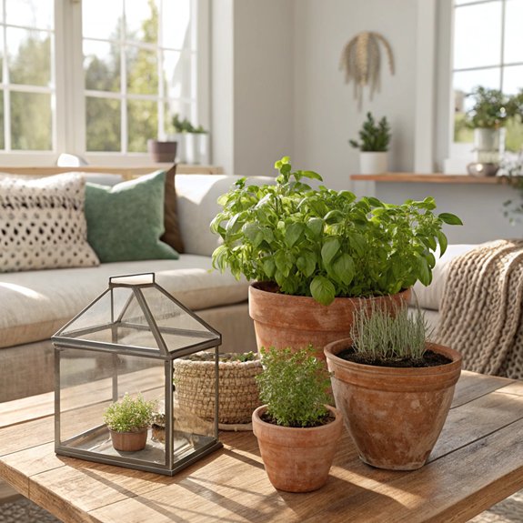 homegrown culinary herb collection