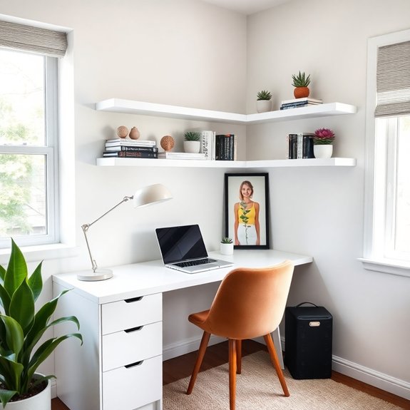 add wall shelves decoratively