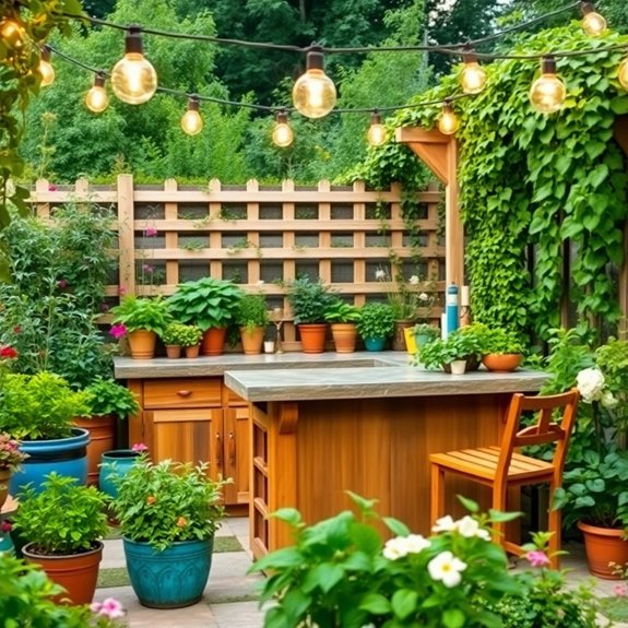 al fresco cooking area