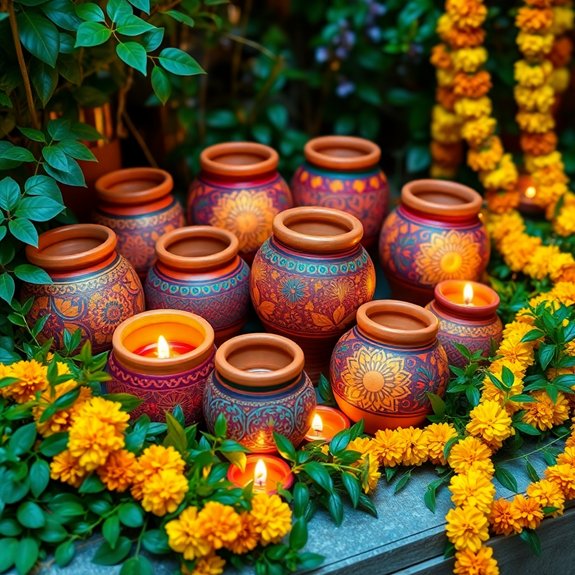artisan crafted clay pots