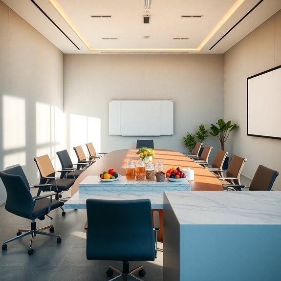 beverage and snack areas