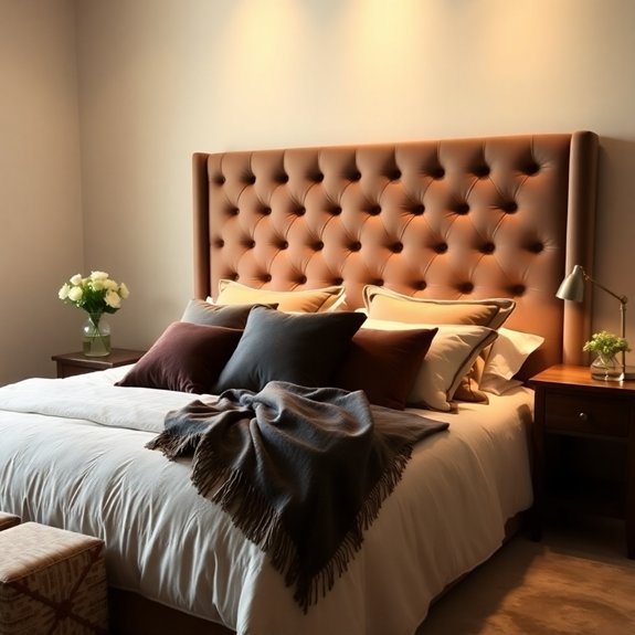 bold decorative bed accents