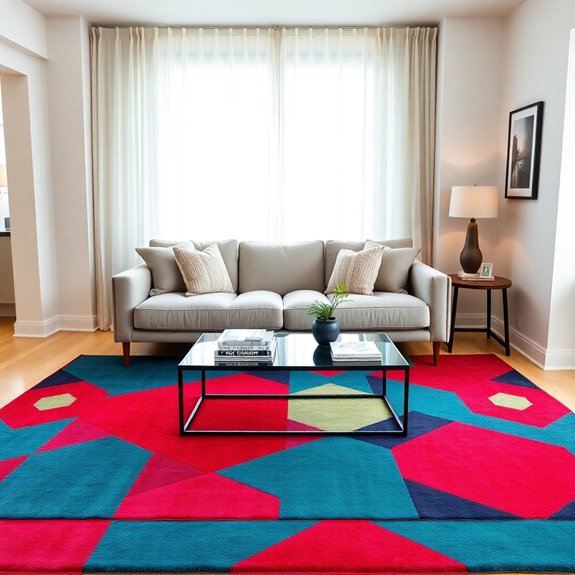 bold decorative floor coverings