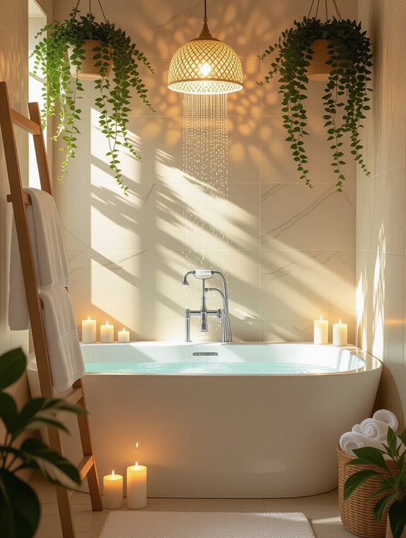 calming bathroom lighting options