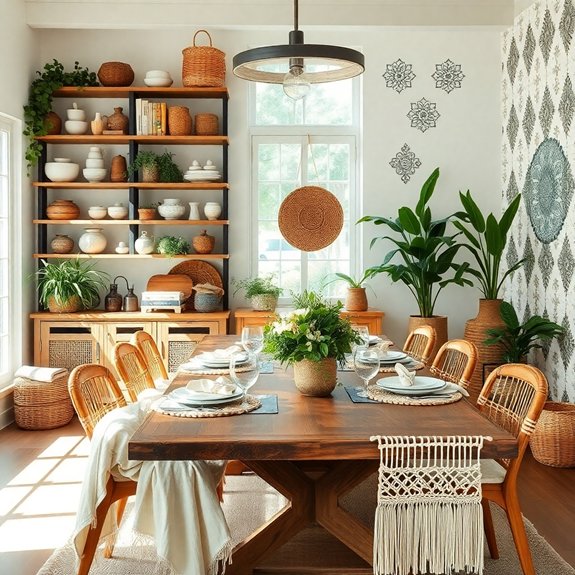 charming open shelving design