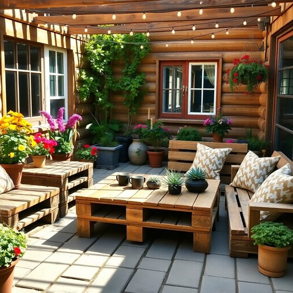 charming wooden outdoor furniture