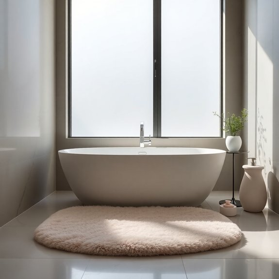 chic bathroom floor accessory