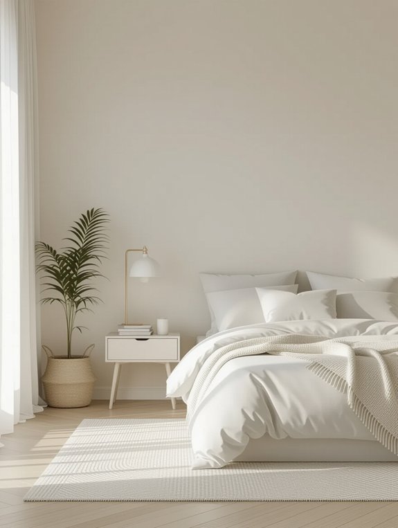 clutter free minimalist bedroom