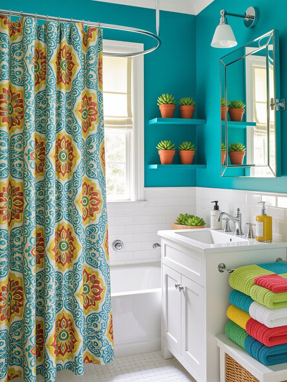 colorful bathroom decor ideas