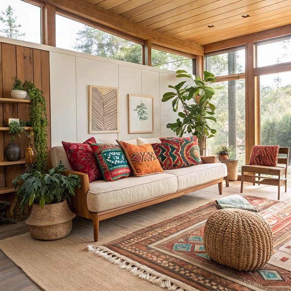 colorful bohemian decorative cushions
