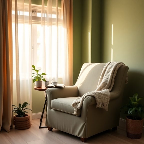 comfortable book corner