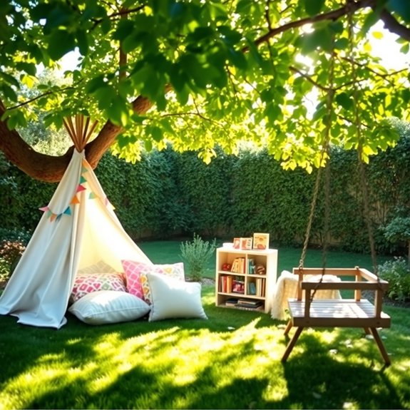 comfortable book reading space