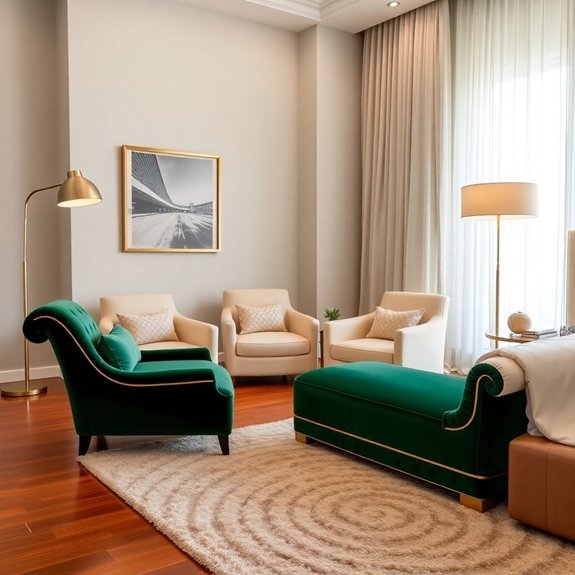 comfortable lounge spaces