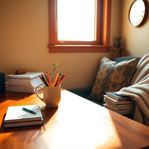 comfortable reading space