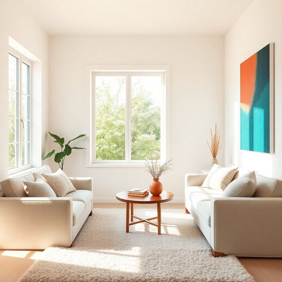 comforting soft white hues