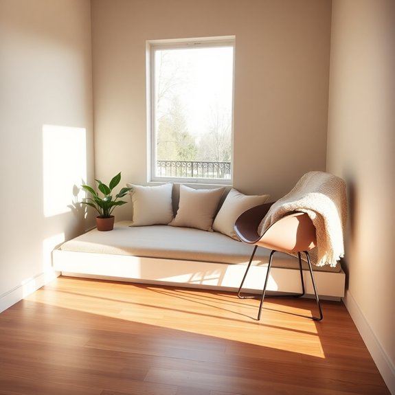 compact cozy reading nook