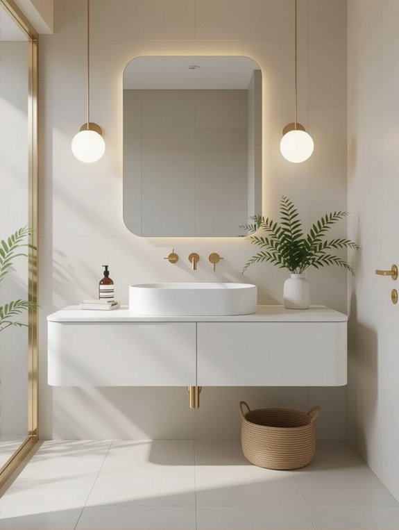 contemporary floating bathroom vanities