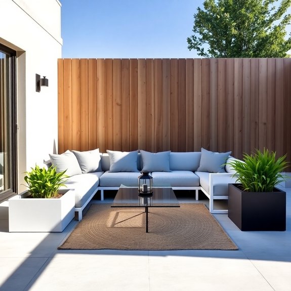 contemporary simple outdoor space