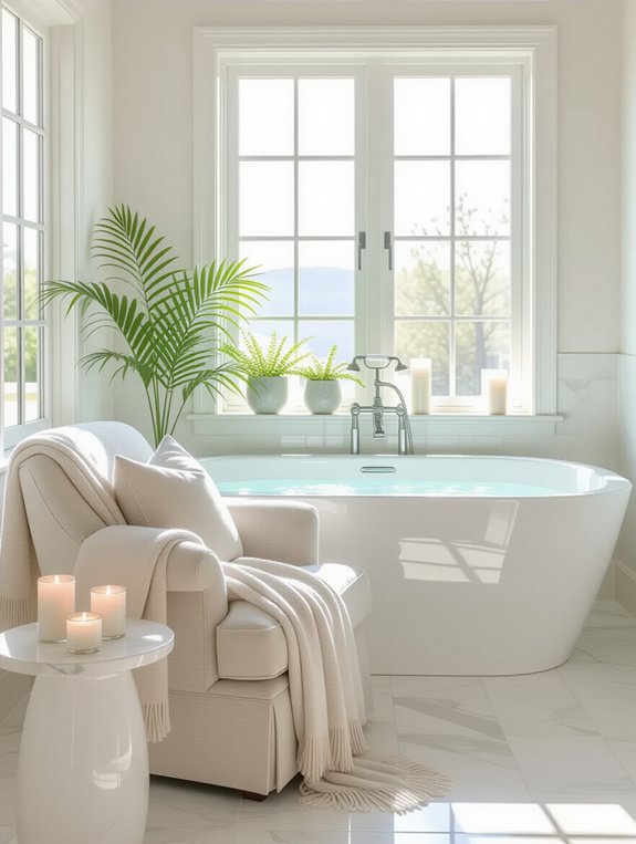 cozy bathroom seating ideas
