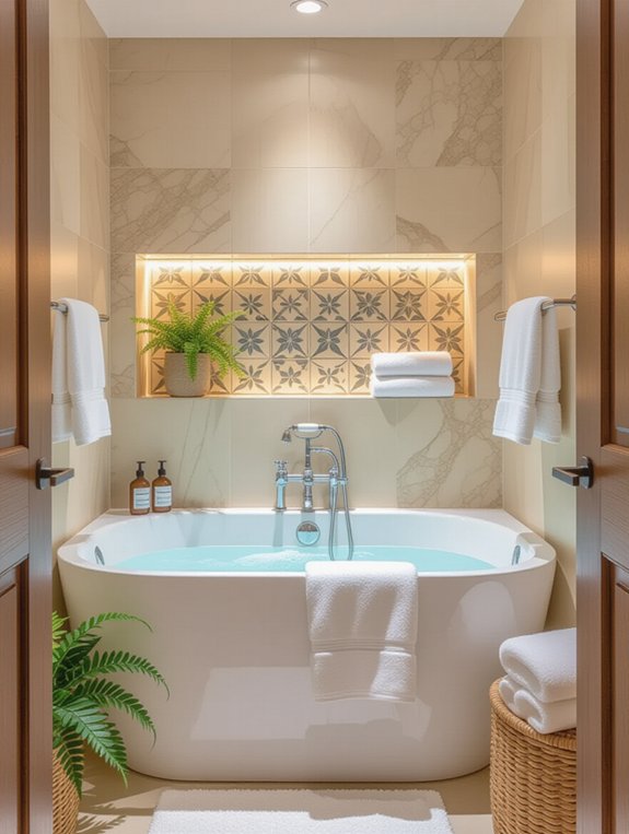 cozy compact bathtub installation