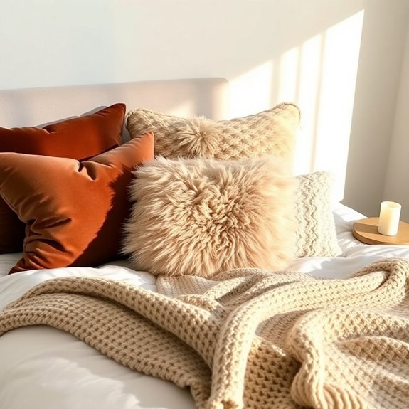 cozy decorative cushion accents