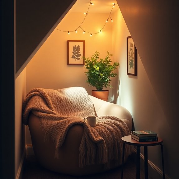 cozy hidden storage space