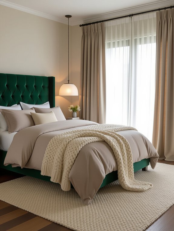 cozy layered textile accents