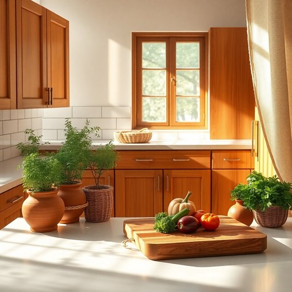 cozy natural wood storage