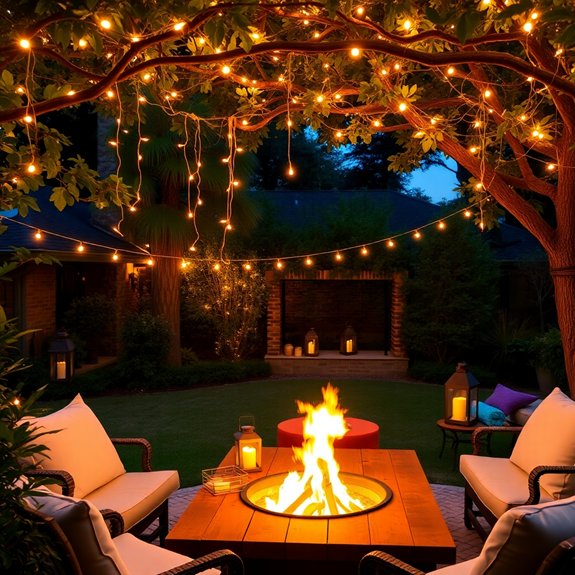 cozy outdoor illumination decor