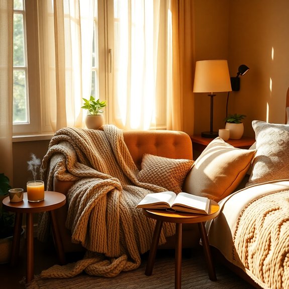 cozy reading corner setup