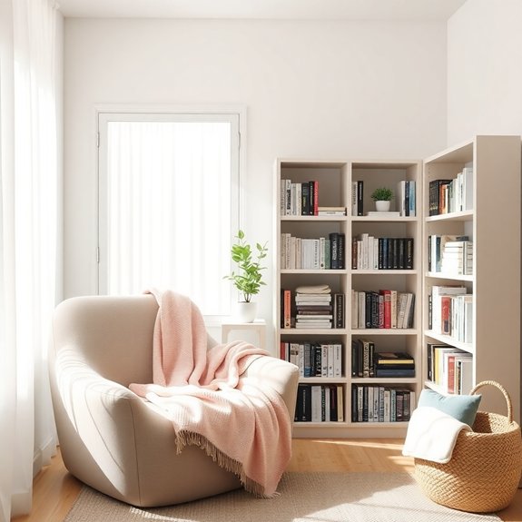 cozy reading corner setup