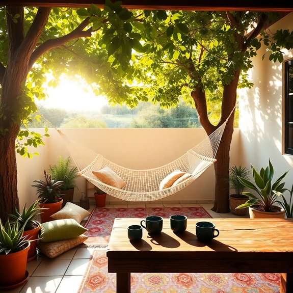 cozy relaxing outdoor retreat