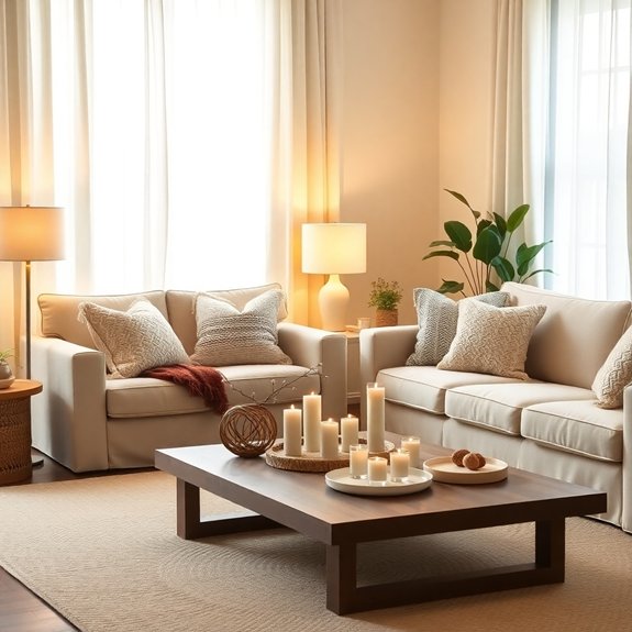 create cozy atmosphere lighting