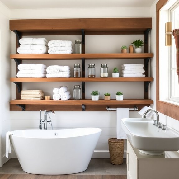 creative open shelving solutions