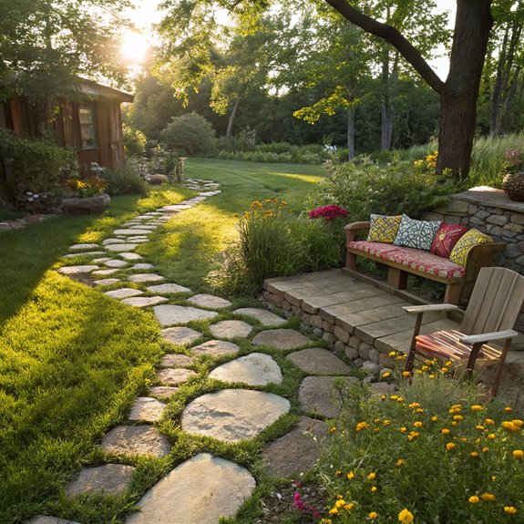 creative stone walkway ideas