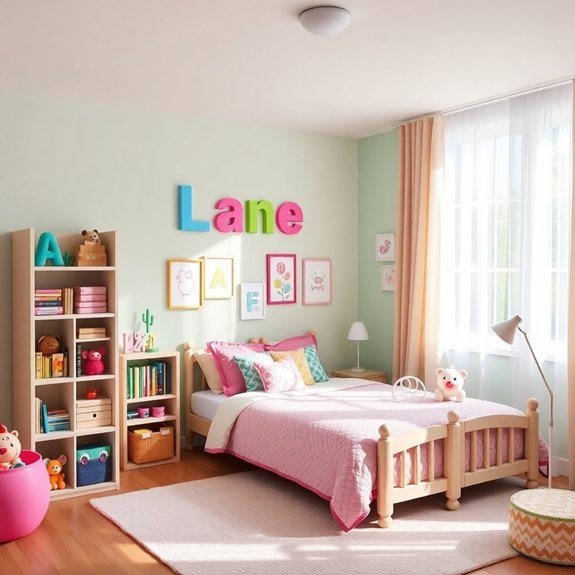 customizable name wall art