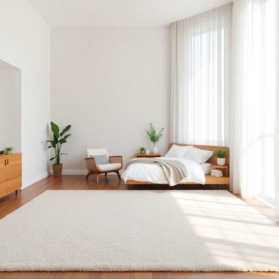 define spaces using rugs