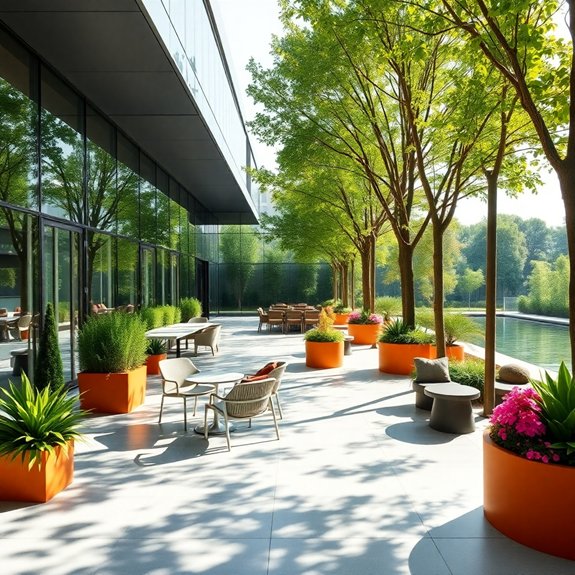 designated outdoor workspaces