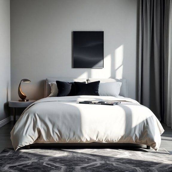 dramatic dark grey accents