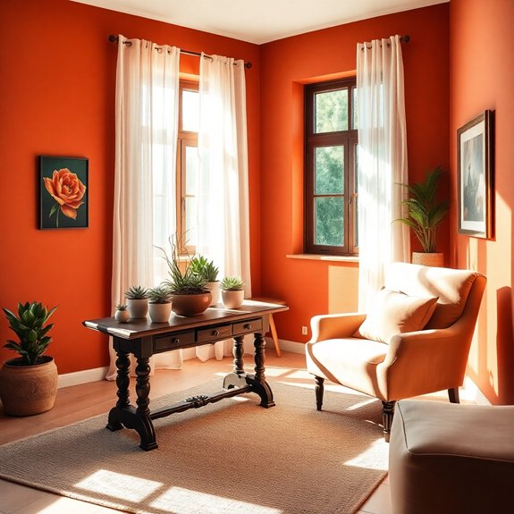 earthy tones of terracotta