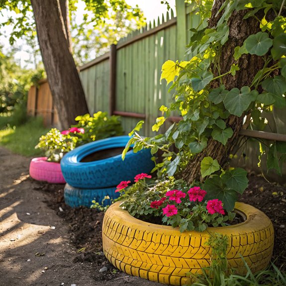 eco friendly tire planters