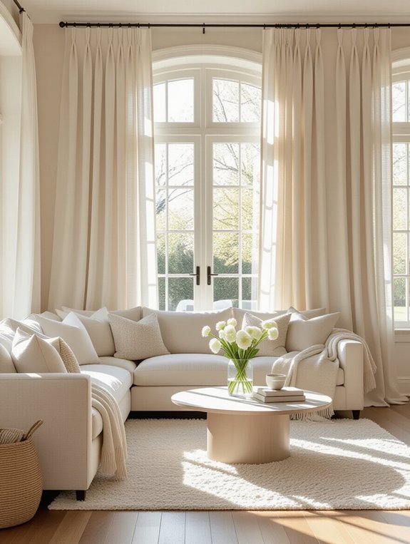 elegant height with curtains