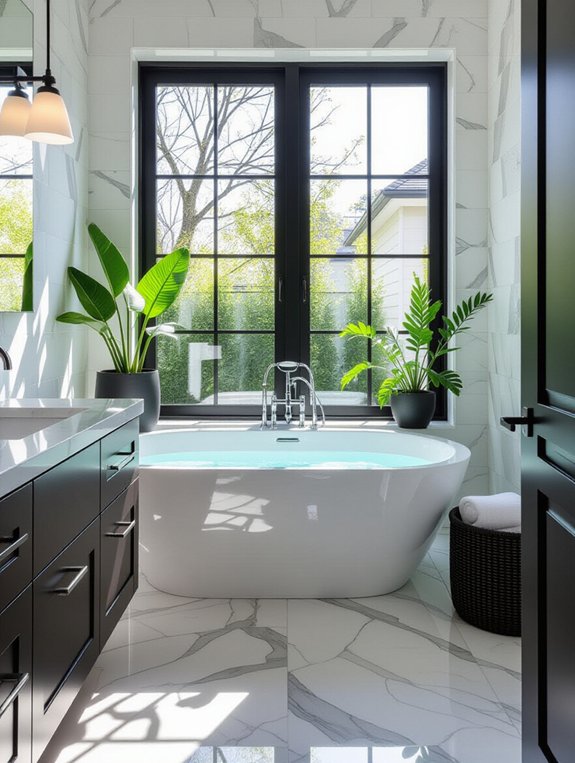 elegant monochrome bathroom design