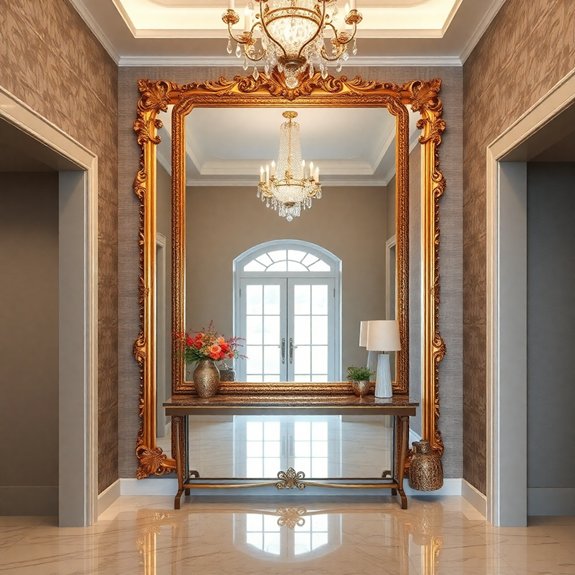 elegant reflective wall art