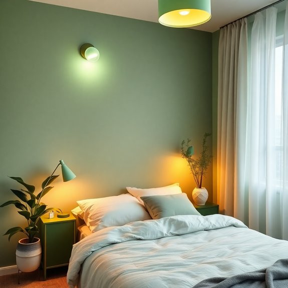 elegant sage green illumination