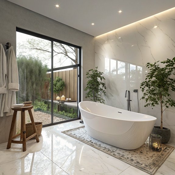 elegant standalone bathing experience