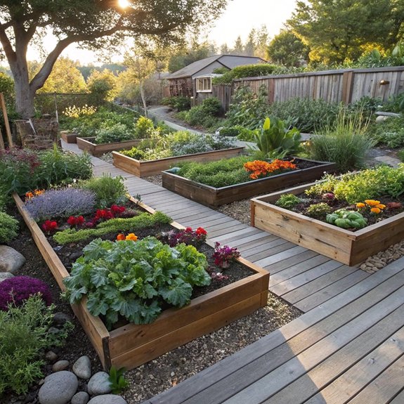 elevated planting containers garden
